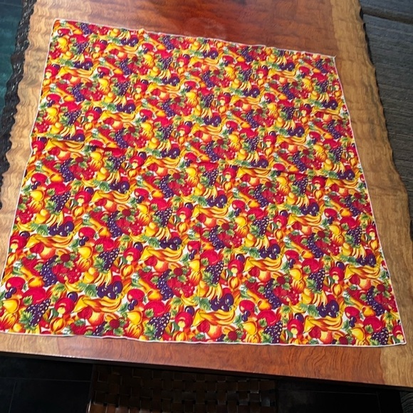 Summer Fruit Cotton Table Cloth 43” x 39” - Picture 3 of 4